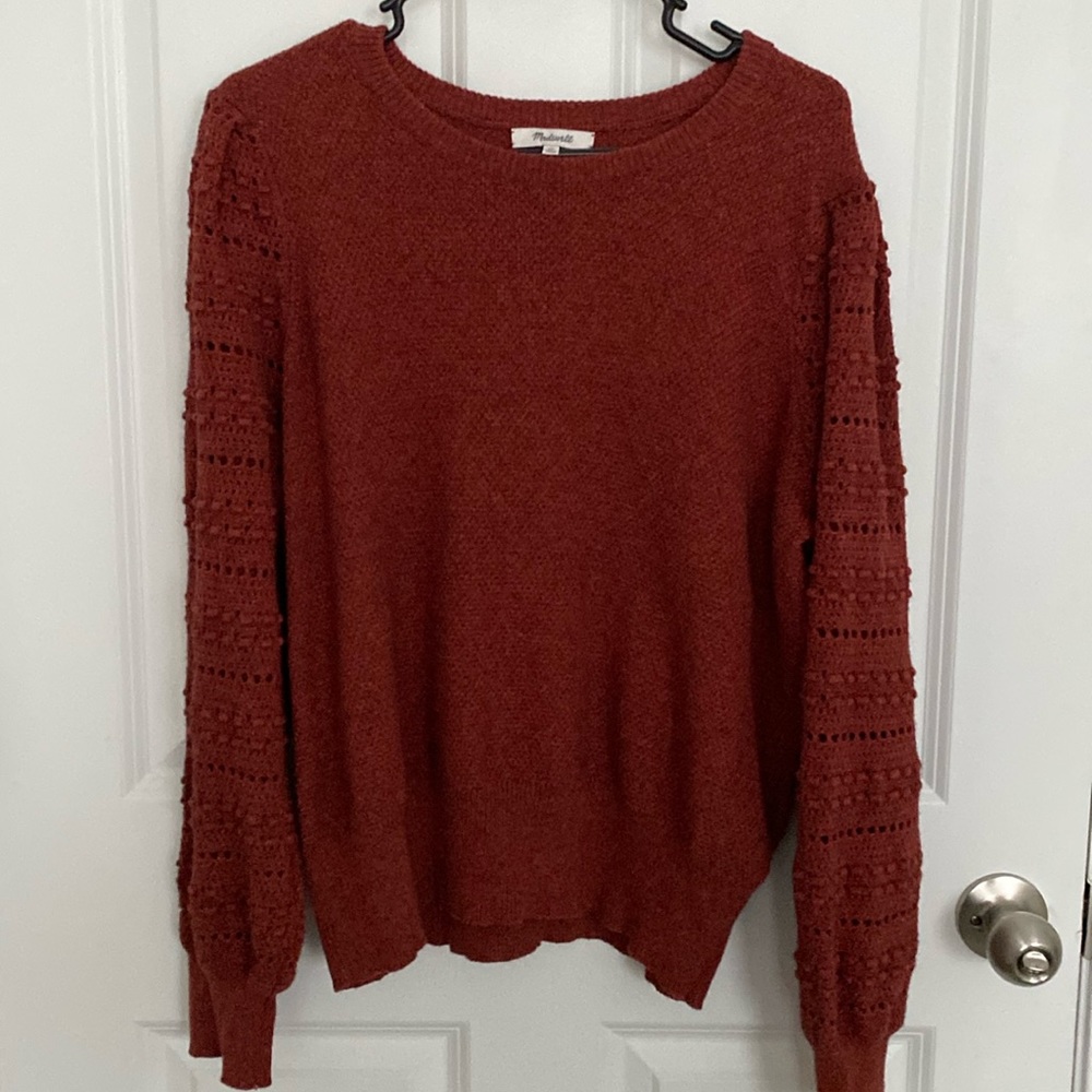 Madewell Bobble-Sleeve Pullover Sweater (XL)